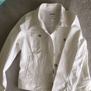 NWOT White Denim Old Navy Cropped Jacket